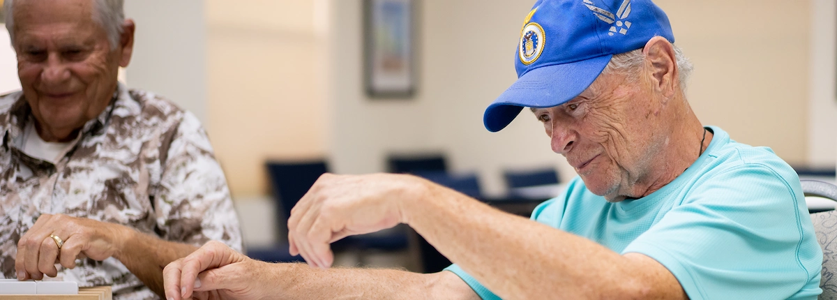 Older man wearing a hat